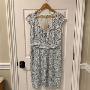 Boden Blue and White Midi Dress